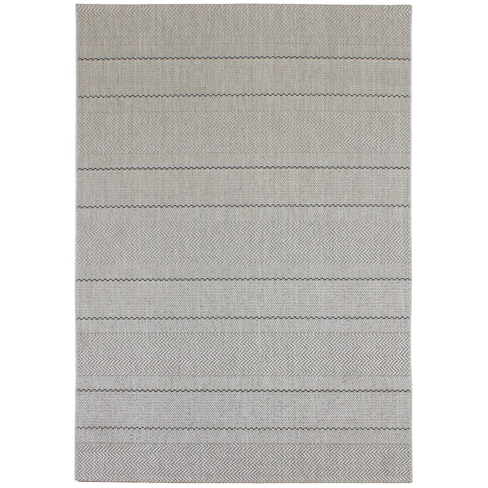 Patio Stripe PAT03 Chevron Outdoor Rugs in Beige